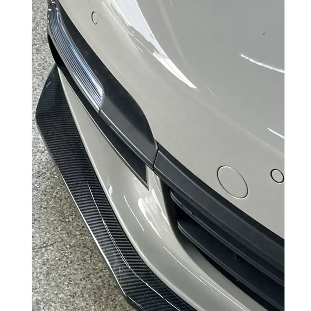 Porsche Panamera 2016–2023 Priekšējā bampera lūpa Lip (2016-2020, oglekļa šķiedra) foto 7