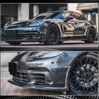 Porsche Panamera 2016–2023 Priekšējā bampera lūpa Lip (2016-2020, oglekļa šķiedra) foto 5
