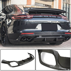 Porsche Panamera 2016–2023 Aizmugurējā bufera difuzors (2016-2020, Oglekļa šķiedra) foto 1