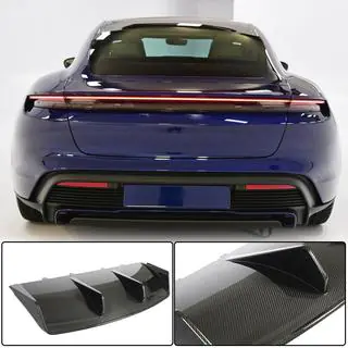 Aizmugurējā bampera difuzors (2019-2024 Turbo S SD, oglekļa šķiedra) foto 1
