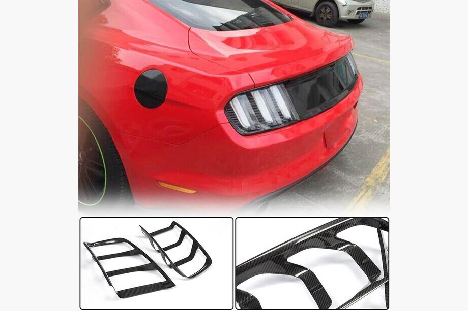 Ford Mustang 2015–2023 Aizmugurējo lukturu uzlikas (2015-2017, karbons) Image