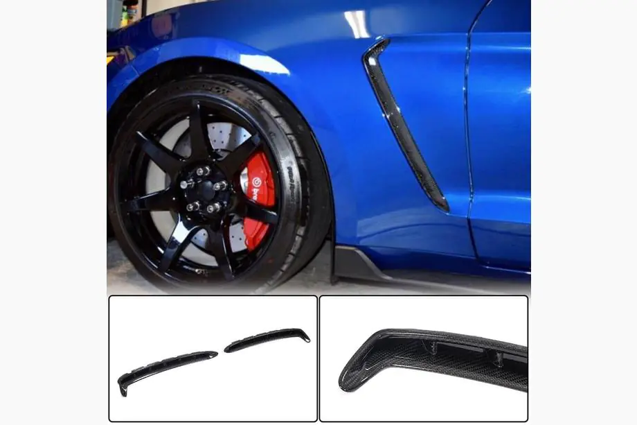 Ford Mustang 2015–2023 Priekšējo spārnu uzlikas (2018-2023, karbons) Image
