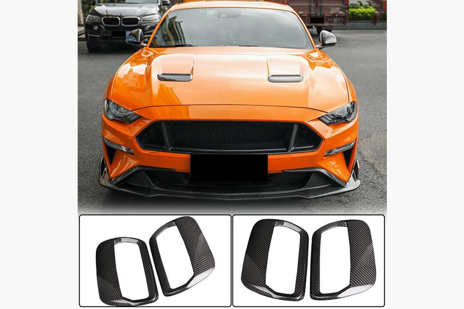 Ford Mustang 2015–2023 Motora pārsega uzlikas (2018-2023, oglekļa šķiedra) Image