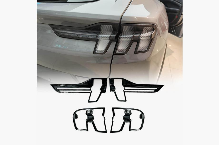 Ford Mustang E-mach 2020– Oglekļa šķiedras aizmugurējo lukturu uzlikas Image