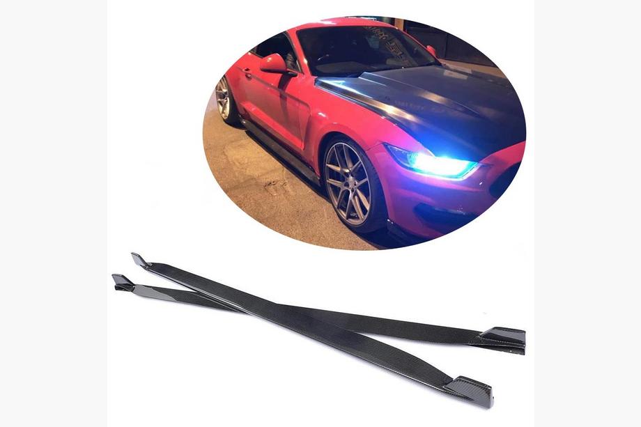 Ford Mustang 2015–2023 Sānu sliekšņi V2 (Karbon) Image