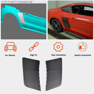 Aizmugurējo spārnu uzlikas (2015-2017, karbons) Ford Mustang 2015–2023 foto 2