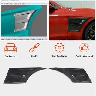 Priekšējo spārnu uzlikas (karbons) Ford Mustang 2015–2023 foto 2