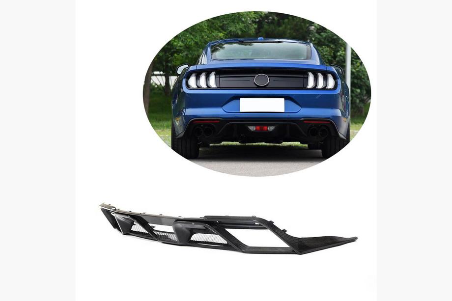 Ford Mustang 2015–2023 Aizmugurējā bufera difuzors V2 (2018-2021, Oglekļa šķiedra) Image