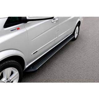 Sānu pakāpieni Allmond Black (2 gab., alumīnijs) Mercedes Vito W639 2004–2014 foto 1