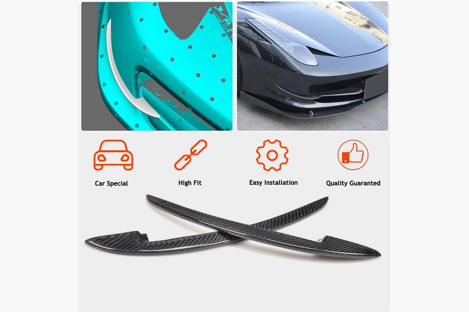 Ferrari 458 Italia 2009–2015 Priekšējā bufera uzlikas V2 (2011-2013, oglekļa šķiedra) Foto 2