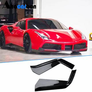 Priekšējā bampera flap uzlikas (2015-2019, oglekļa šķiedra) Ferrari 488 GTB 2015–2019 foto 1