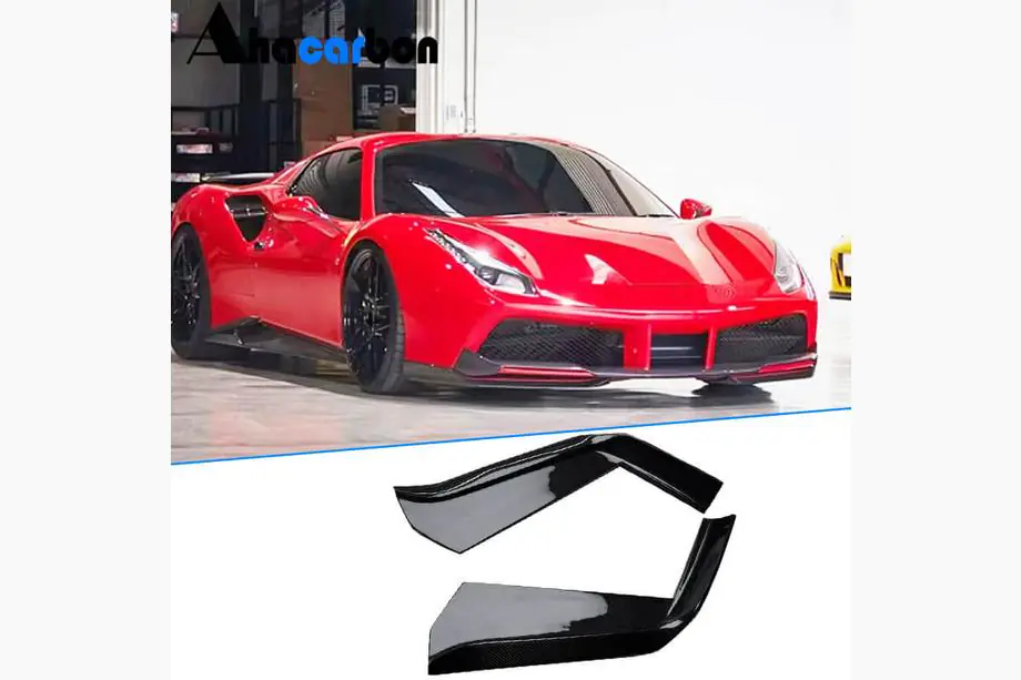 Ferrari 488 GTB 2015–2019 Priekšējā bampera flap uzlikas (2015-2019, oglekļa šķiedra) Image