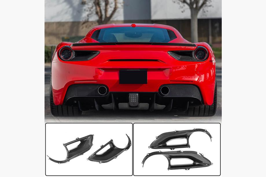 Ferrari 488 GTB 2015–2019 Aizmugurējo lukturu uzlikas (2015-2017, karbons) Image