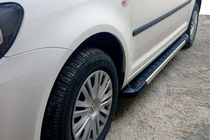 Volkswagen Caddy 2004–2010 Sānu pakāpieni Red-style (2 gab., alumīnija) Maxi bāze foto 1
