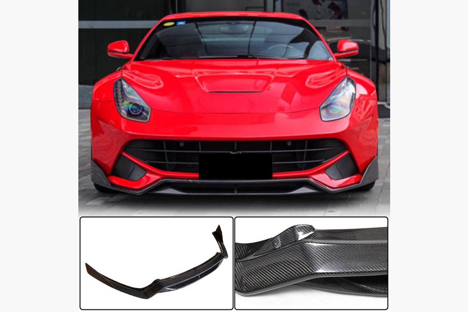 Ferrari F12 Berlinetta 2012–2017 Priekšējā bampera lūpa Lip (2012-2014, Oglekļa šķiedra) Foto 1