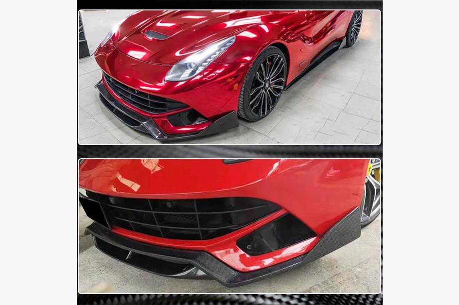 Ferrari F12 Berlinetta 2012–2017 Priekšējā bampera lūpa Lip (2012-2014, Oglekļa šķiedra) Foto 4