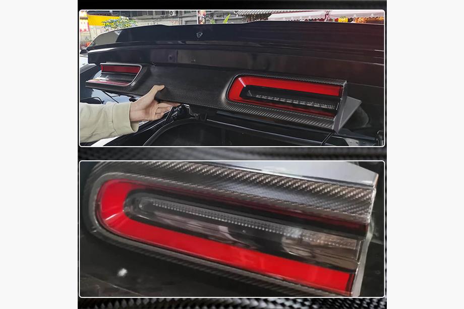 Dodge Challenger 2008–2023 Bagāžnieka vāka uzlika (2015-2023, Karbons) Foto 4