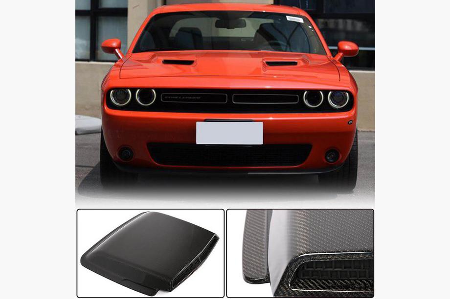 Dodge Challenger 2008–2023 Motora pārsega uzlika (2015-2019, Karbons) Foto 1
