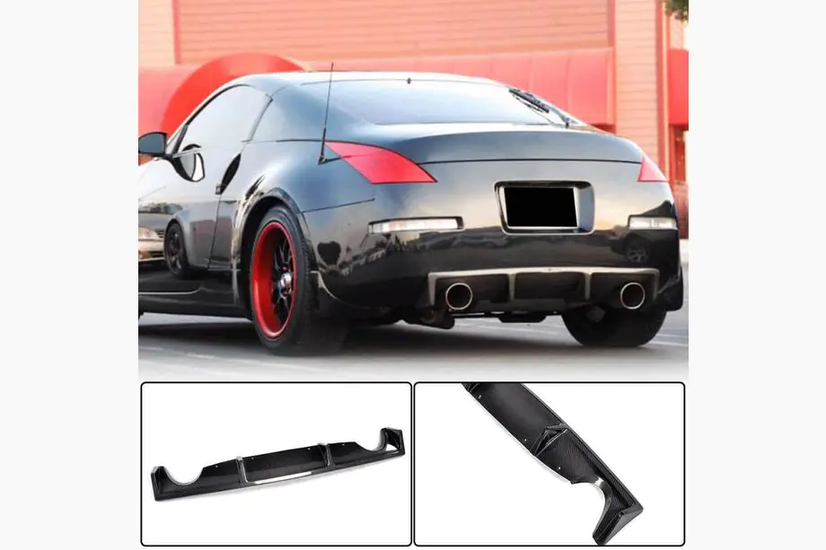 Nissan 350Z 2002–2009 Aizmugurējā bufera difuzors (2003-2009, oglekļa šķiedra) Image