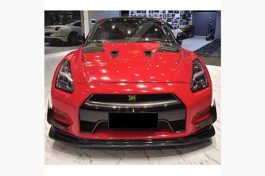 Nissan GT-R 2008–2025 Priekšējā bampera uzlikas (2009-2015, oglekļa šķiedra) Foto 2