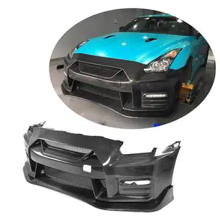 Priekšējais bamperis (2009-2015, oglekļa šķiedra) Nissan GT-R 2008–2025 foto 1