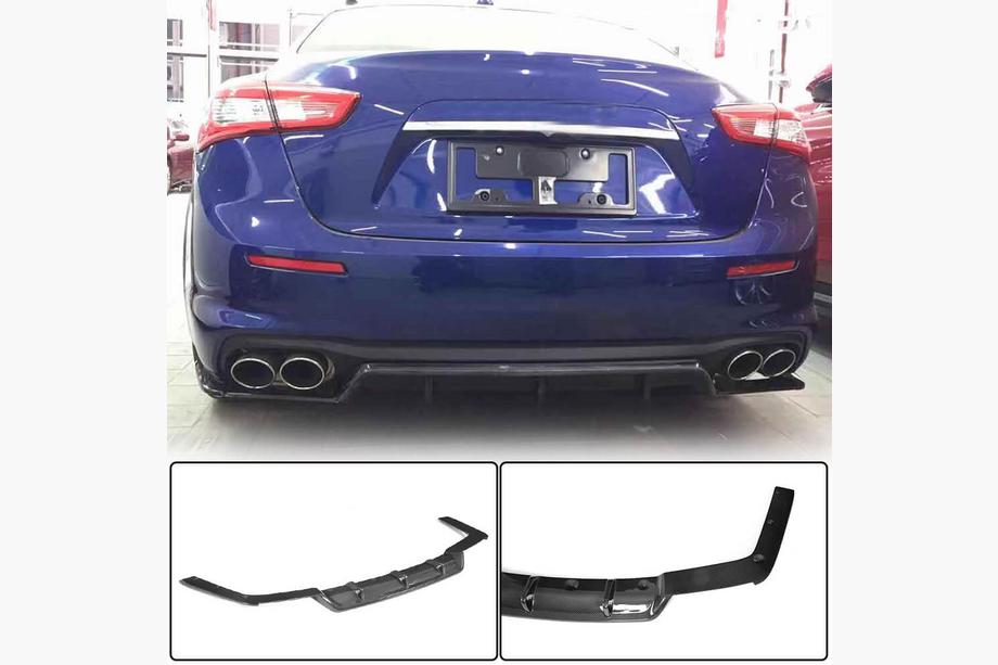 Maserati Ghibli 2013–2023 Aizmugurējā bufera difuzors (Base 2018-2020, karbons) Image