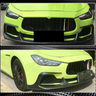 Maserati Ghibli 2013–2023 Priekšējā bampera lūpas uzlika Lip V1 (Base/S/S Q4 2013-2017, karbons) foto 4