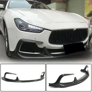 Priekšējā bampera lūpas uzlika Lip V1 (Base/S/S Q4 2013-2017, karbons) Maserati Ghibli 2013–2023 foto 1