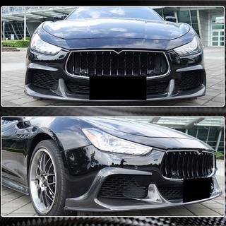 Priekšējā bampera lūpas uzlika Lip V1 (Base/S/S Q4 2013-2017, karbons) Maserati Ghibli 2013–2023 foto 3