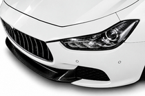 Maserati Ghibli 2013–2023 Priekšējā bufera uzlika Lip V2 (Base/S/S Q4 2013-2017, oglekļa šķiedra) foto 1