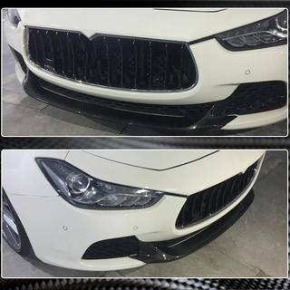Priekšējā bufera uzlika Lip V2 (Base/S/S Q4 2013-2017, oglekļa šķiedra) Maserati Ghibli 2013–2023 foto 3