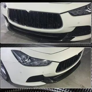Priekšējā bufera uzlika Lip V2 (Base/S/S Q4 2013-2017, oglekļa šķiedra) Maserati Ghibli 2013–2023 foto 3
