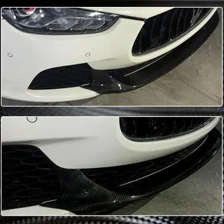 Priekšējā bufera uzlika Lip V2 (Base/S/S Q4 2013-2017, oglekļa šķiedra) Maserati Ghibli 2013–2023 foto 4