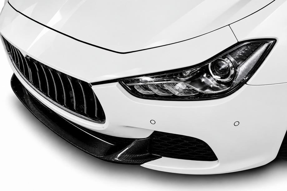 Maserati Ghibli 2013–2023 Priekšējā bufera uzlika Lip V2 (Base/S/S Q4 2013-2017, oglekļa šķiedra) Image