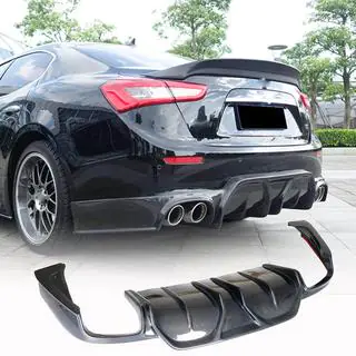 Aizmugurējā bufera difuzors (Base/S/S Q4 2014-2017, oglekļa šķiedra) Maserati Ghibli 2013–2023 foto 1