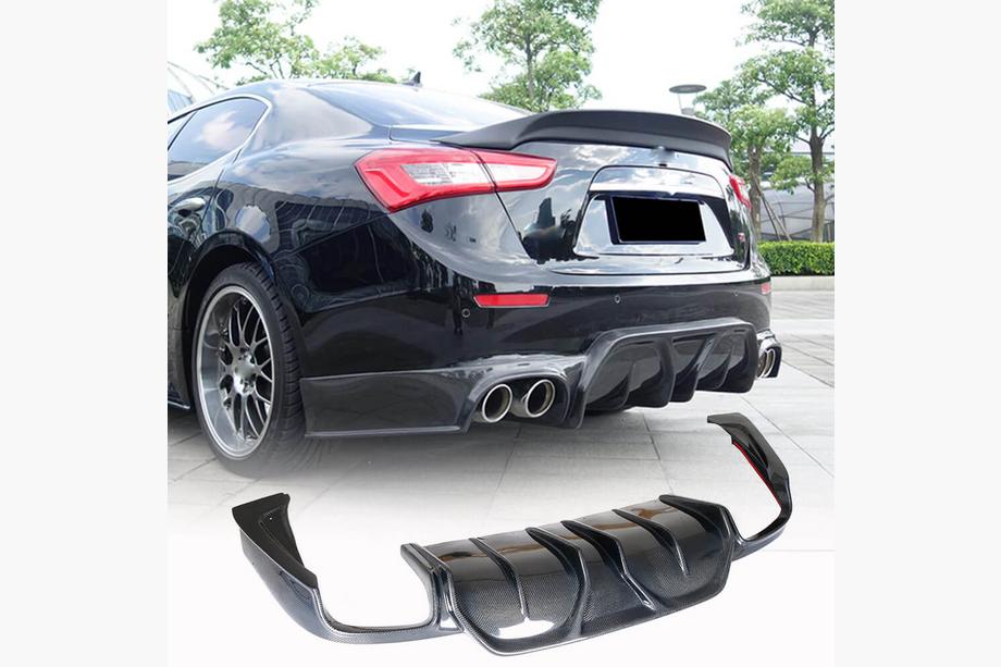 Maserati Ghibli 2013–2023 Aizmugurējā bufera difuzors (Base/S/S Q4 2014-2017, oglekļa šķiedra) Image