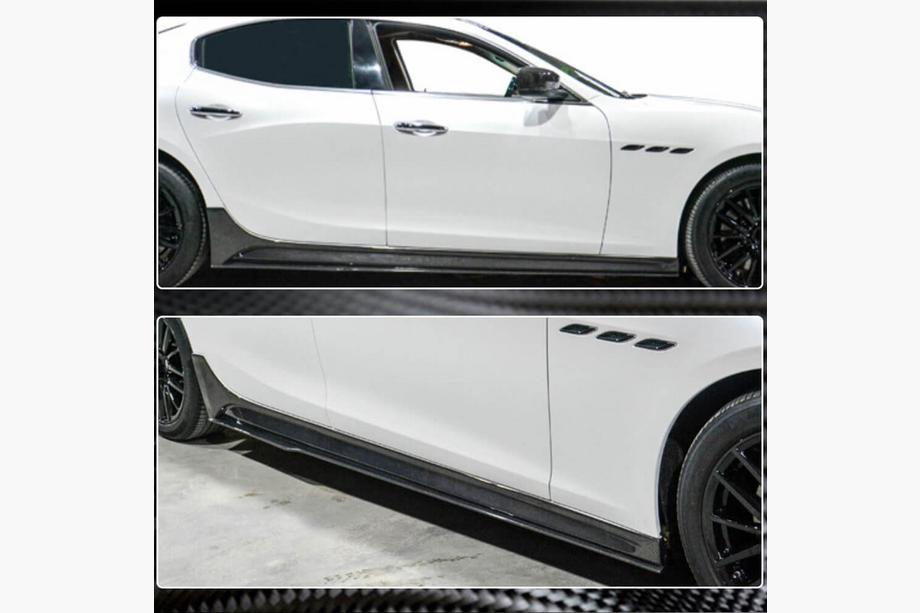 Maserati Ghibli 2013–2023 V3 sānu sliekšņi (Base/S/S Q4/Diesel/250 Diesel, karbons) Foto 3