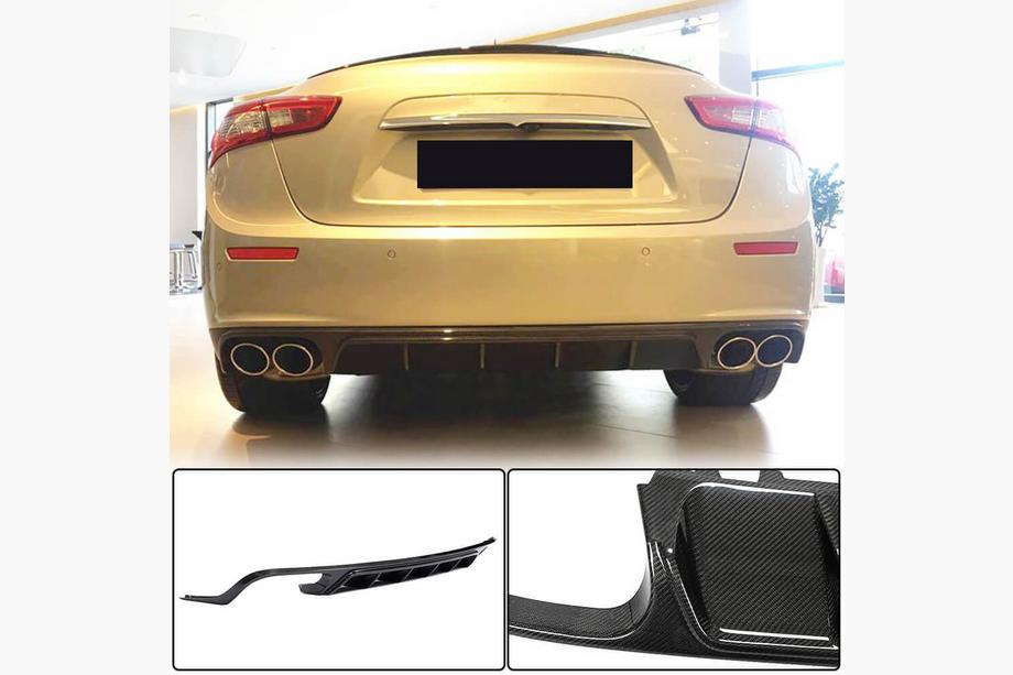 Maserati Ghibli 2013–2023 Aizmugurējā bufera difuzors (Base/S/S Q4 2013-2017, oglekļa šķiedra) Image