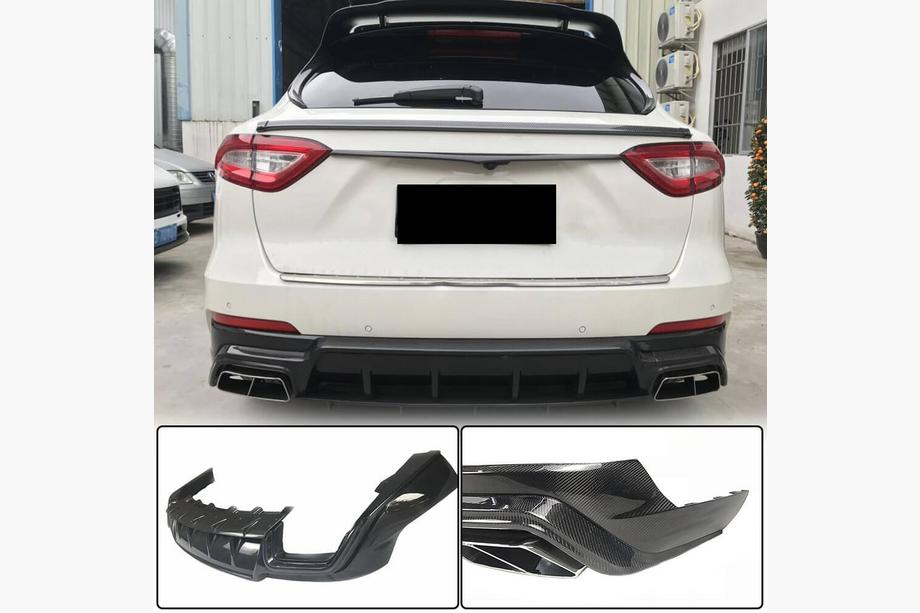 Maserati Levante 2016– Aizmugurējā bampera difuzors V1 (Base/S, karbons) Image