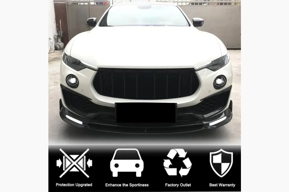 Maserati Levante 2016– Priekšējā bampera lūpa Lip V2 (Base/S, oglekļa šķiedra) Foto 2