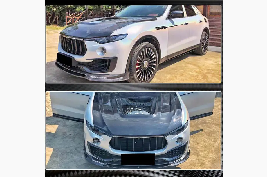 Maserati Levante 2016– Priekšējā bampera lūpa Lip V2 (Base/S, oglekļa šķiedra) Foto 3