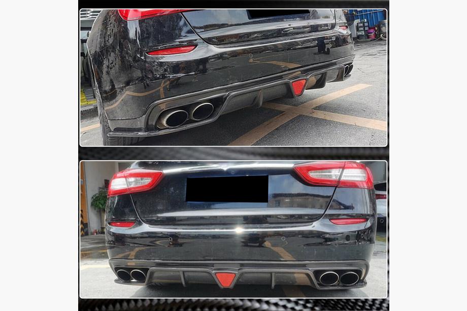Maserati Quattroporte 2013–2023 Aizmugurējā bufera difuzors V1 (S/S Q4 2017-2020, oglekļa šķiedra) Foto 3