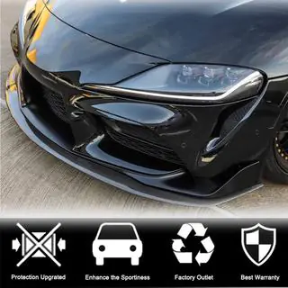 Priekšējā bampera lūpa Lip V1 (oglekļa šķiedra) Toyota Supra 2019– foto 4