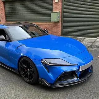 Priekšējā bampera lūpa (lip) Lip V2 (oglekļa šķiedra) Toyota Supra 2019– foto 2