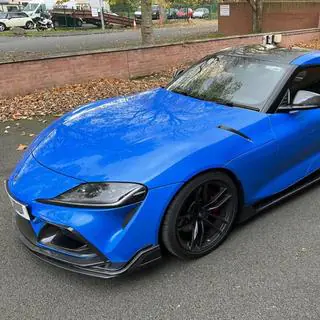 Priekšējā bampera lūpa (lip) Lip V2 (oglekļa šķiedra) Toyota Supra 2019– foto 3