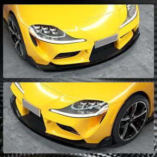 Priekšējā bampera lūpa (lip) Lip V2 (oglekļa šķiedra) Toyota Supra 2019– foto 4