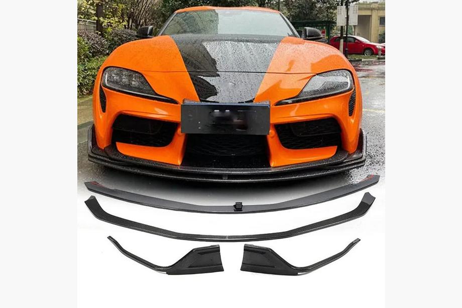 Toyota Supra 2019– Priekšējā bampera lūpa (lip) Lip V2 (oglekļa šķiedra) Foto 1