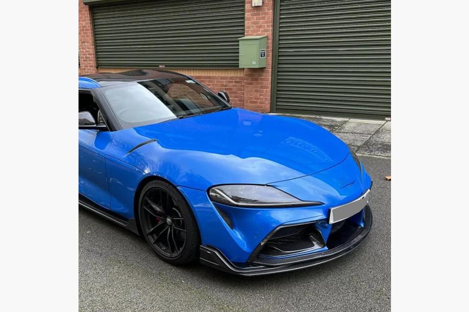Toyota Supra 2019– Priekšējā bampera lūpa (lip) Lip V2 (oglekļa šķiedra) Foto 2