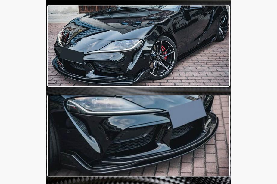 Toyota Supra 2019– Priekšējā bampera lūpa (lip) Lip V2 (oglekļa šķiedra) Foto 9