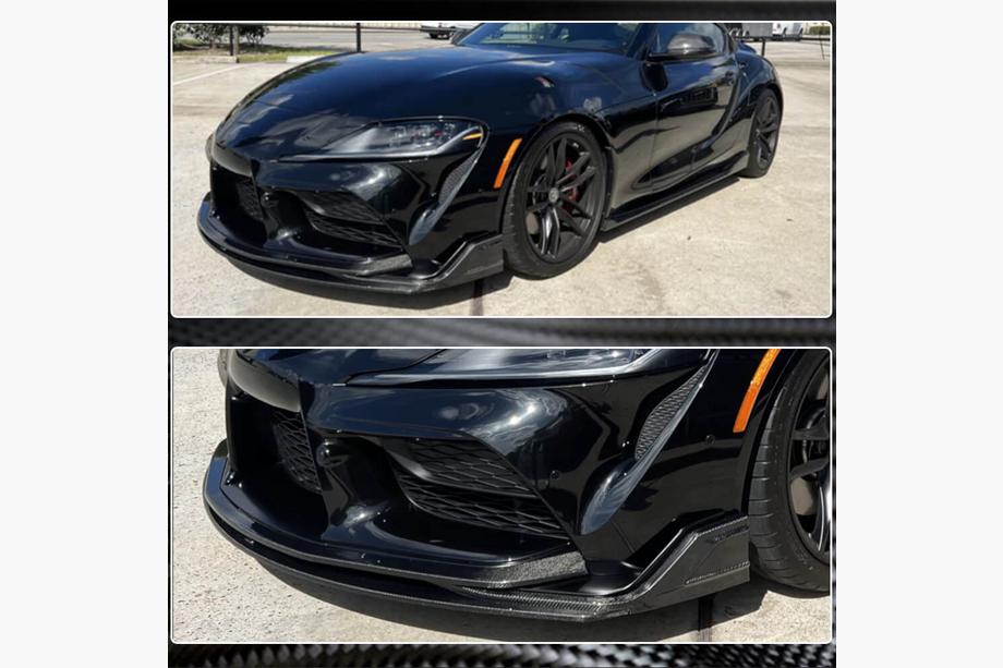 Toyota Supra 2019– Priekšējā bampera lūpa (lip) Lip V2 (oglekļa šķiedra) Foto 10